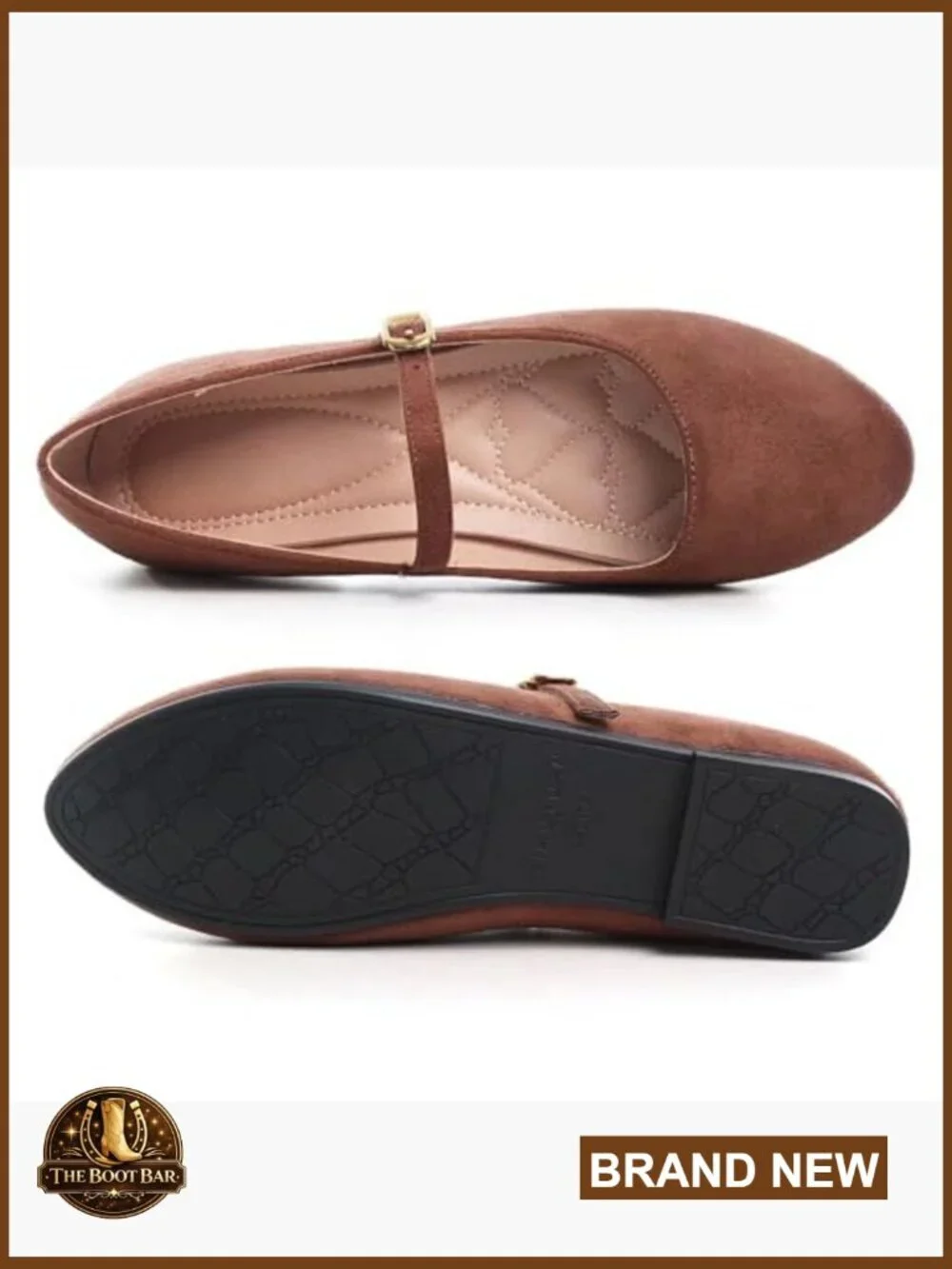Women's Leather Mary Jane Flats Square Toe Retro Dress Shoes Adjustable Strap